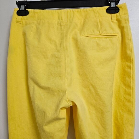 Lauren Ralph Lauren Pants Women's 6 (28x29.5) Canary Yellow Stretch Preppy EUC - Picture 7 of 8